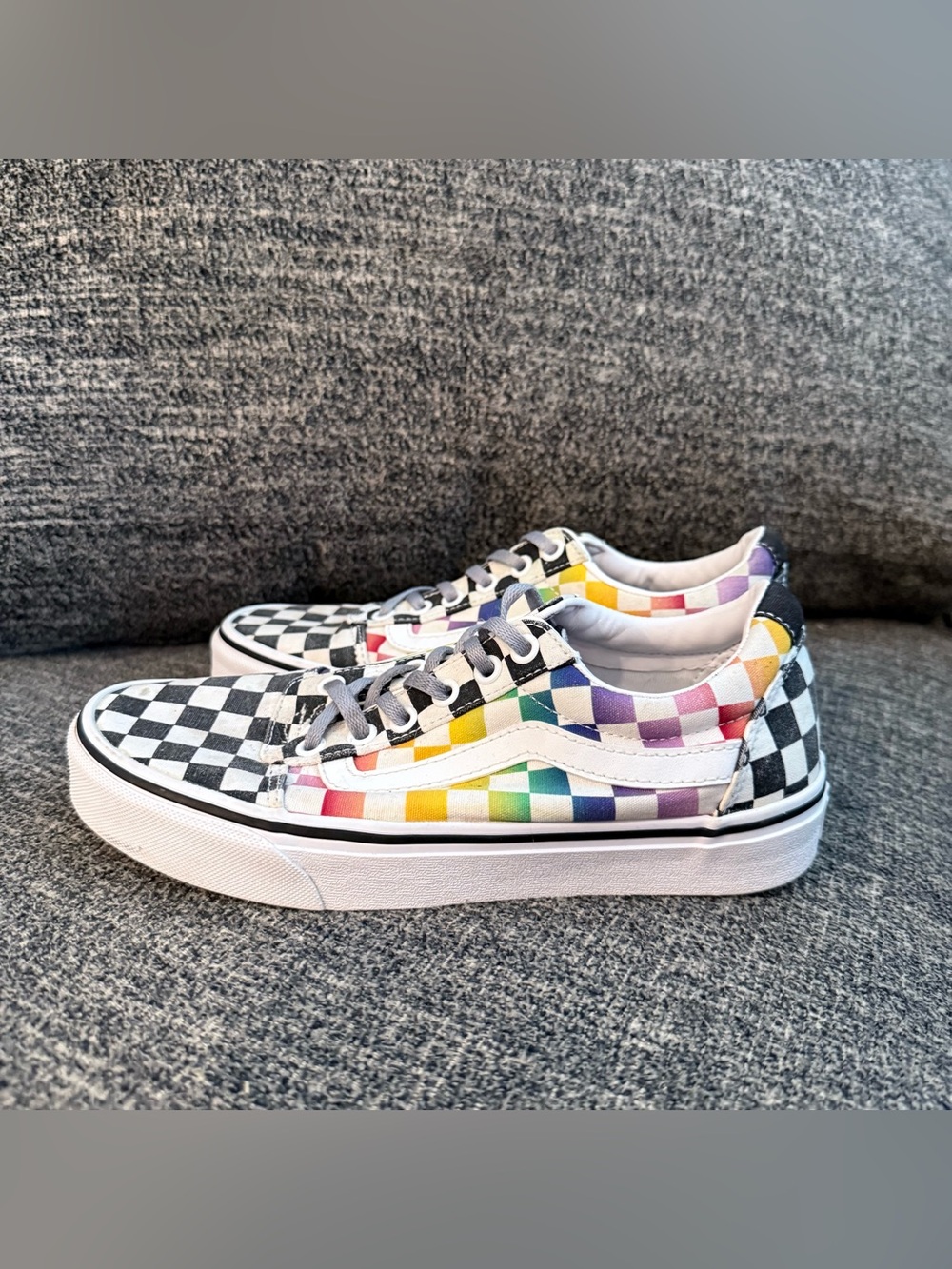 Vans Old Skool Rainbow Checkered Sneakers